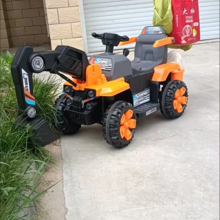 Remote Control Electric Kids Excavator Toy Dual Motor Large Rechargeable Digger Car for Boys Pengorek Elektrik