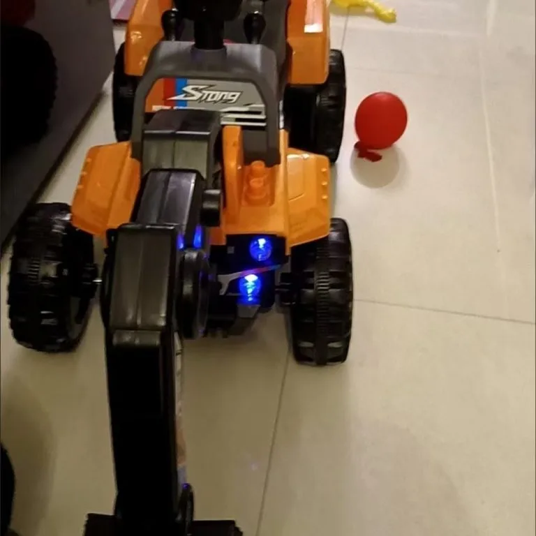 Remote Control Electric Kids Excavator Toy Dual Motor Large Rechargeable Digger Car for Boys Pengorek Elektrik