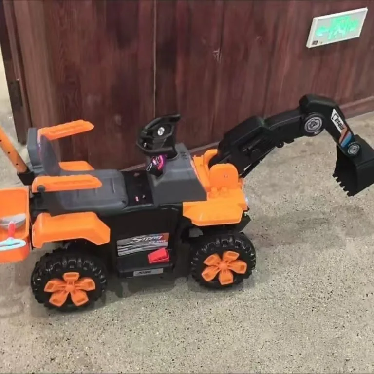 Remote Control Electric Kids Excavator Toy Dual Motor Large Rechargeable Digger Car for Boys Pengorek Elektrik