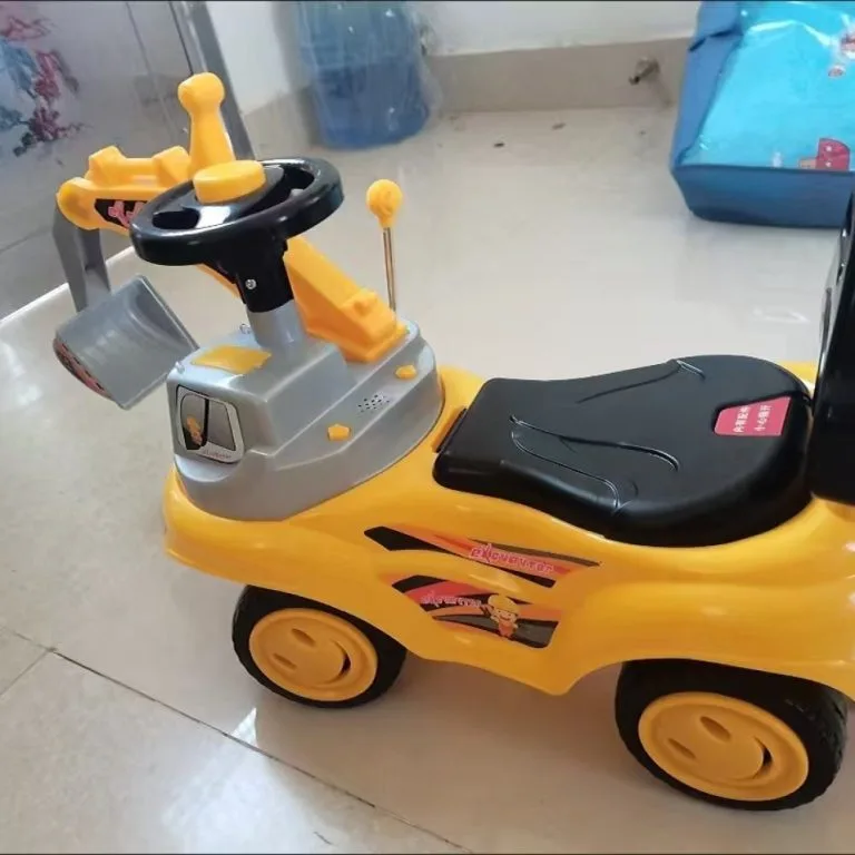 Kids Ride On Excavator Toy Sliding Engineering Vehicle Digger Toy For Boys Kereta Mainan Penggali Untuk Bayi