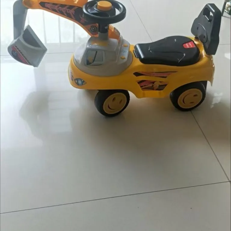 Kids Ride On Excavator Toy Sliding Engineering Vehicle Digger Toy For Boys Kereta Mainan Penggali Untuk Bayi