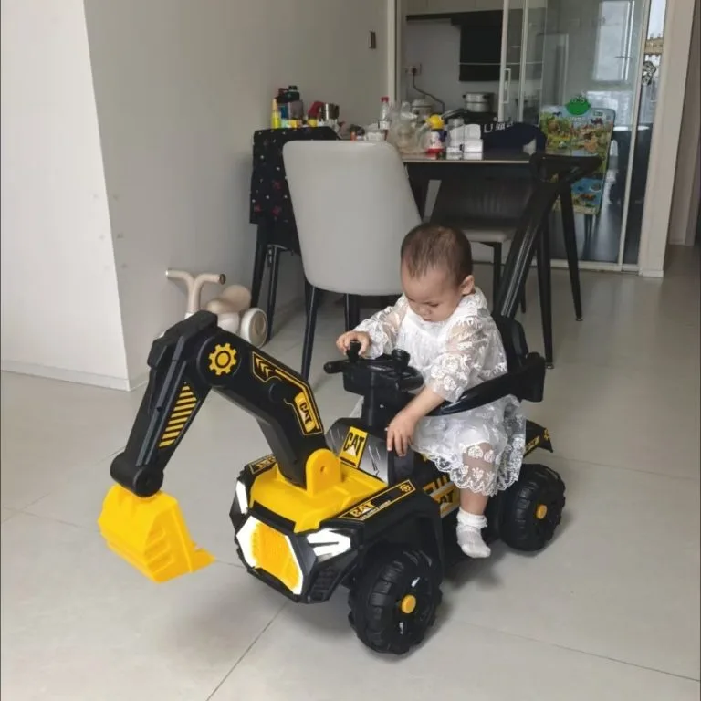 Kids Ride On Excavator Toy Dual Motor 4 Wheel Electric Car For Baby Boys Excavator Elektrik Mainan