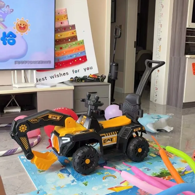 Kids Ride On Excavator Toy Dual Motor 4 Wheel Electric Car For Baby Boys Excavator Elektrik Mainan