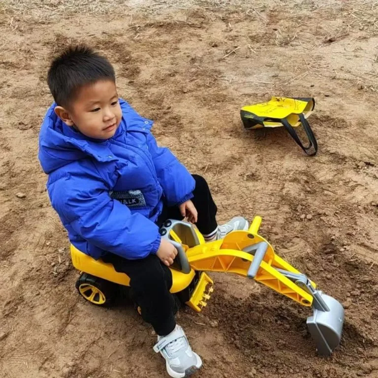 Kids Large Ride On Excavator Toy Sliding Scooter Digger Car For Baby Ride-On Excavator Untuk Kanak-kanak