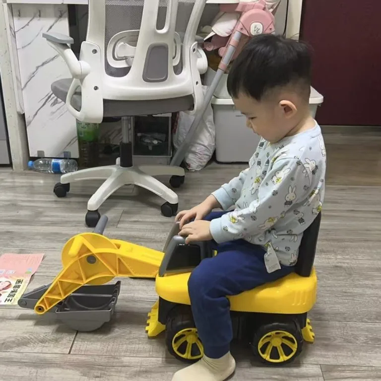 Kids Large Ride On Excavator Toy Sliding Scooter Digger Car For Baby Ride-On Excavator Untuk Kanak-kanak