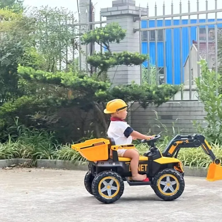 Remote Control Extra Large Kids Ride On Excavator Toy Off Road Beach 12V Dual Motor Vehicle Pengorek Elektrik