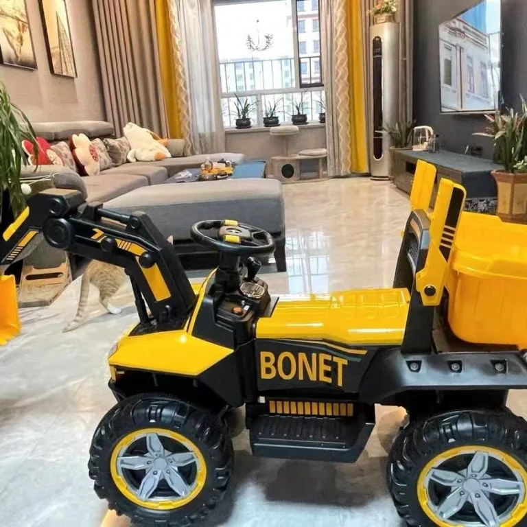Remote Control Extra Large Kids Ride On Excavator Toy Off Road Beach 12V Dual Motor Vehicle Pengorek Elektrik