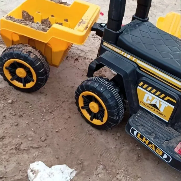 Remote Control Extra Large Electric Kids Ride On Excavator Sliding Toy Car Kereta Mainan Penggali Elektrik 4 Roda