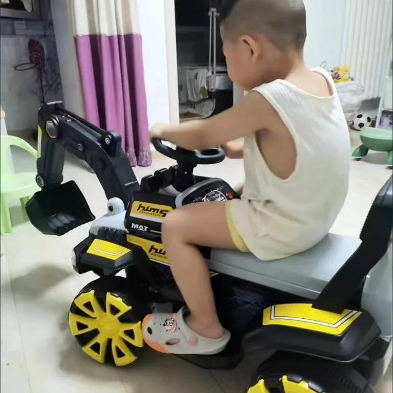 Kids Rechargeable Electric Excavator Engineering Toy Car For Boys Pengorek Elektrik