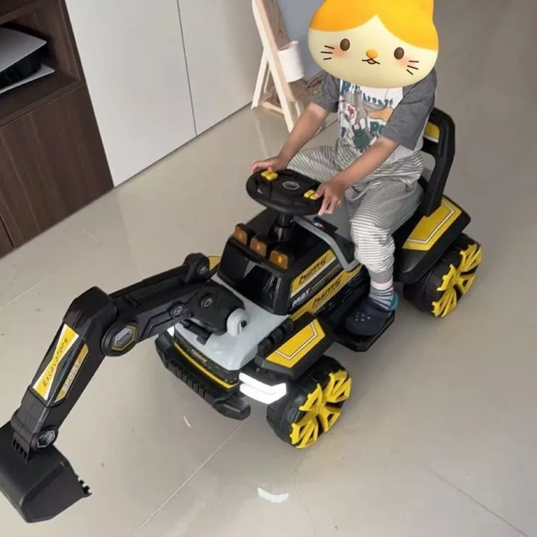 Kids Rechargeable Electric Excavator Engineering Toy Car For Boys Pengorek Elektrik