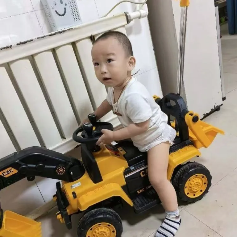 Kids Electric Excavator Large Digger Remote Control Ride On Toy Kereta Luncur Penggali Elektrik 4 Roda