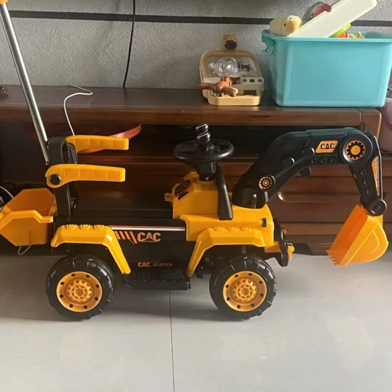 Kids Electric Excavator Large Digger Remote Control Ride On Toy Kereta Luncur Penggali Elektrik 4 Roda
