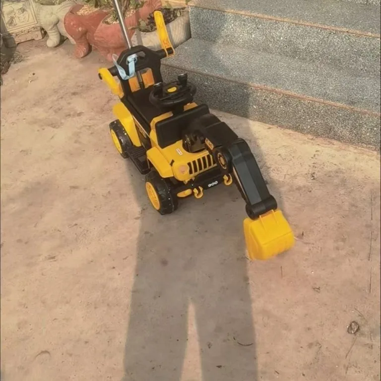 Kids Electric Excavator Large Digger Remote Control Ride On Toy Kereta Luncur Penggali Elektrik 4 Roda