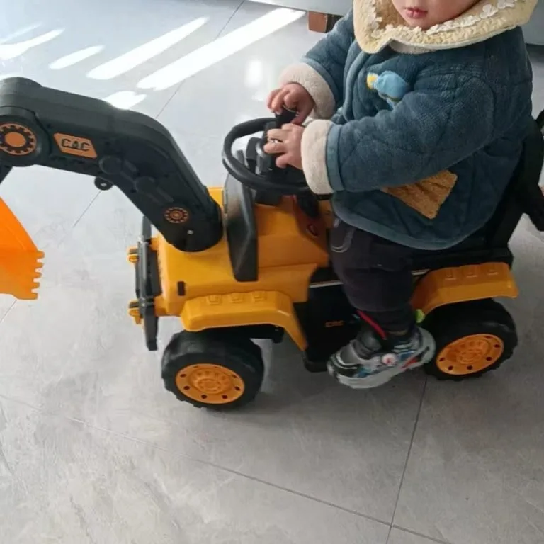 Kids Electric Excavator Large Digger Remote Control Ride On Toy Kereta Luncur Penggali Elektrik 4 Roda