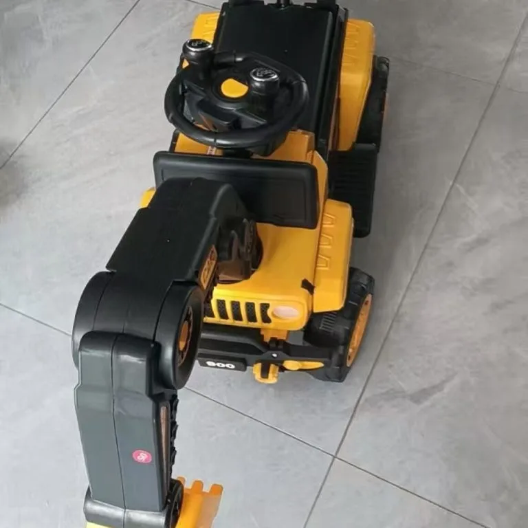 Kids Electric Excavator Large Digger Remote Control Ride On Toy Kereta Luncur Penggali Elektrik 4 Roda