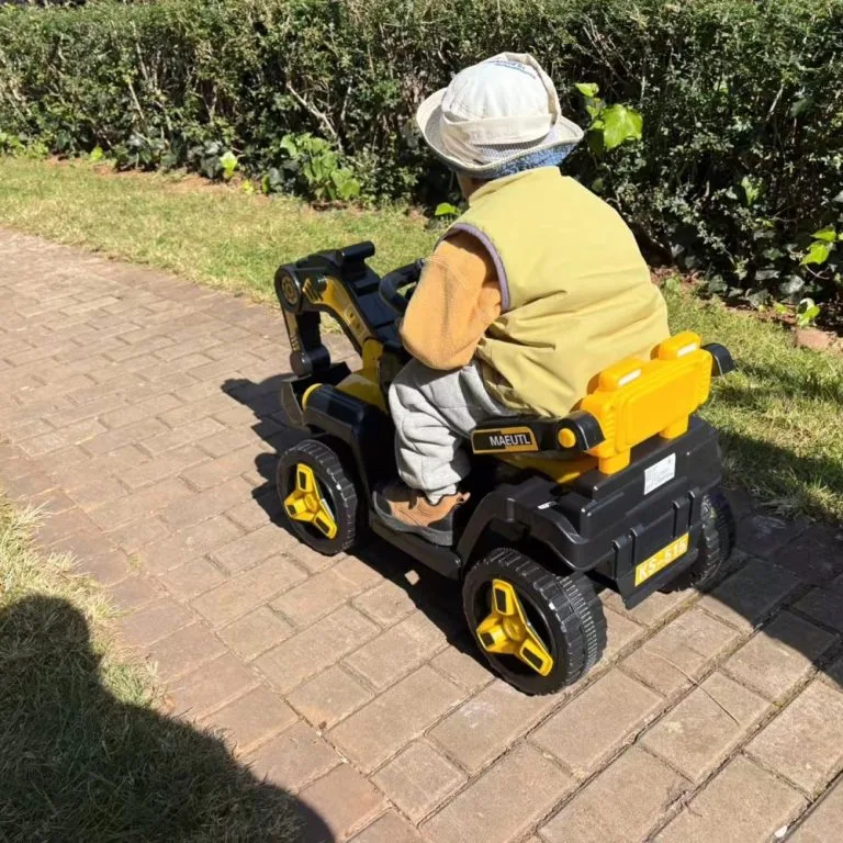 Kids Excavator Toy Car Dual Motor Ride On Electric Digger Ride-On Excavator Elektrik Untuk Kanak-kanak