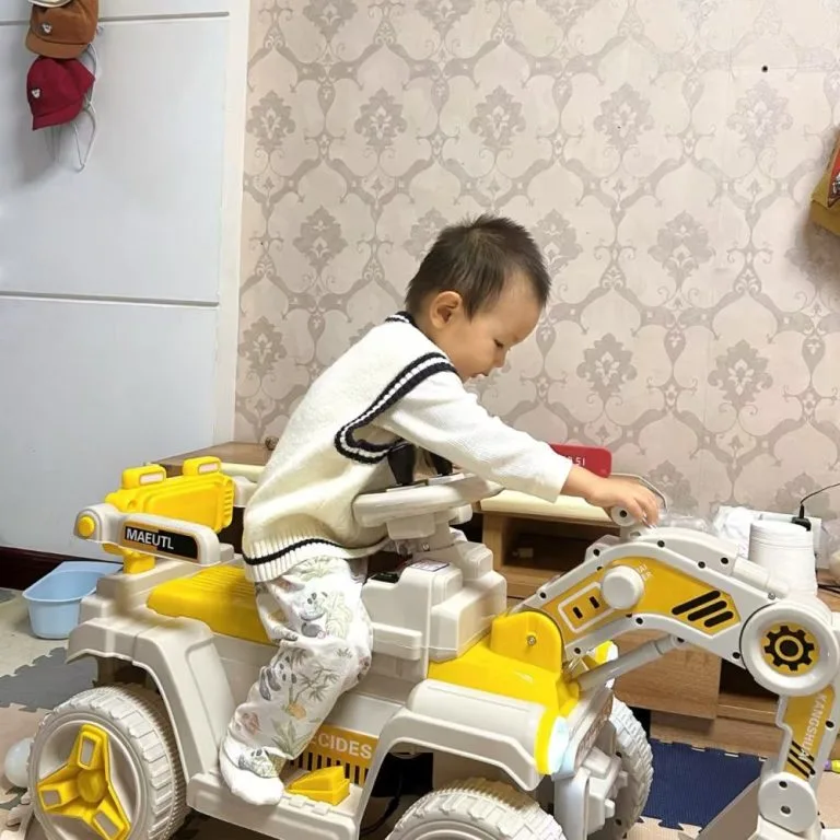 Kids Excavator Toy Car Dual Motor Ride On Electric Digger Ride-On Excavator Elektrik Untuk Kanak-kanak