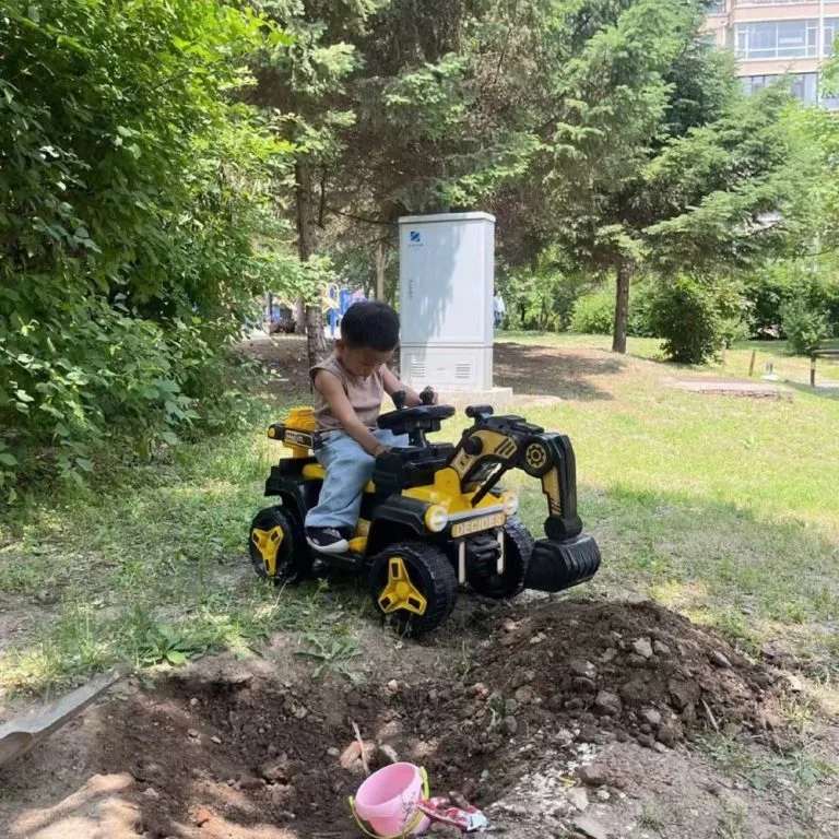 Kids Excavator Toy Car Dual Motor Ride On Electric Digger Ride-On Excavator Elektrik Untuk Kanak-kanak