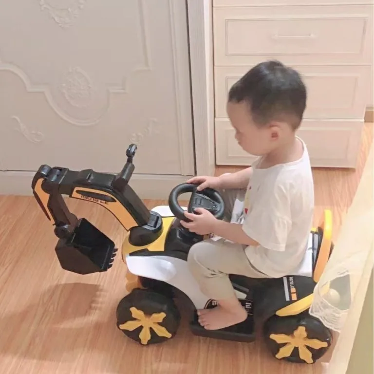 Ride On Kids Excavator Toy Rechargeable Engineering Digger Vehicle For Boys Jengkaut Elektrik