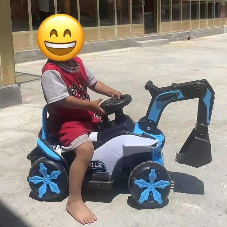 Ride On Kids Excavator Toy Rechargeable Engineering Digger Vehicle For Boys Jengkaut Elektrik